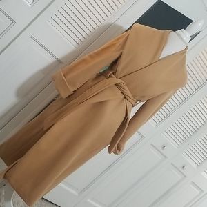 Boohoo oversized camel robe coat size 4